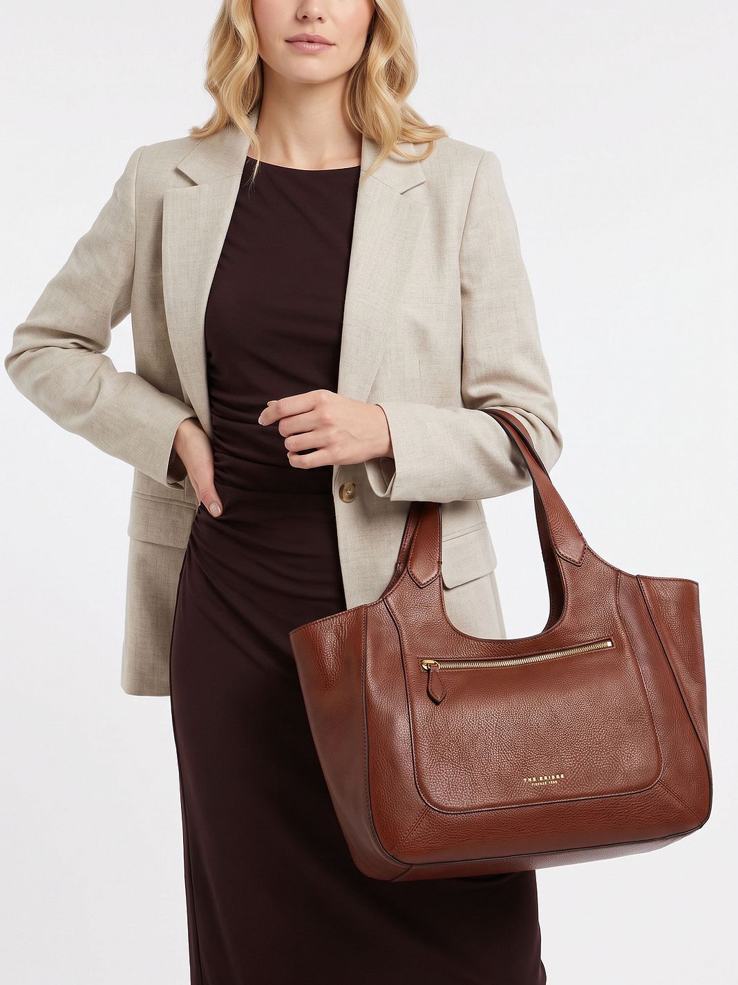 The Bridge Luce Soft Borsa tote Vera Pelle 50 cm The Bridge Luce Soft Borsa tote Vera Pelle 50 cm