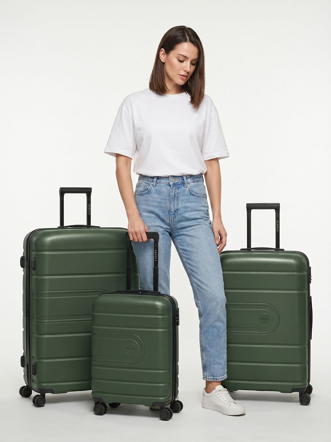 Redolz Essentials 11 4 ruote Set di valigie 3 pezzi espandibile