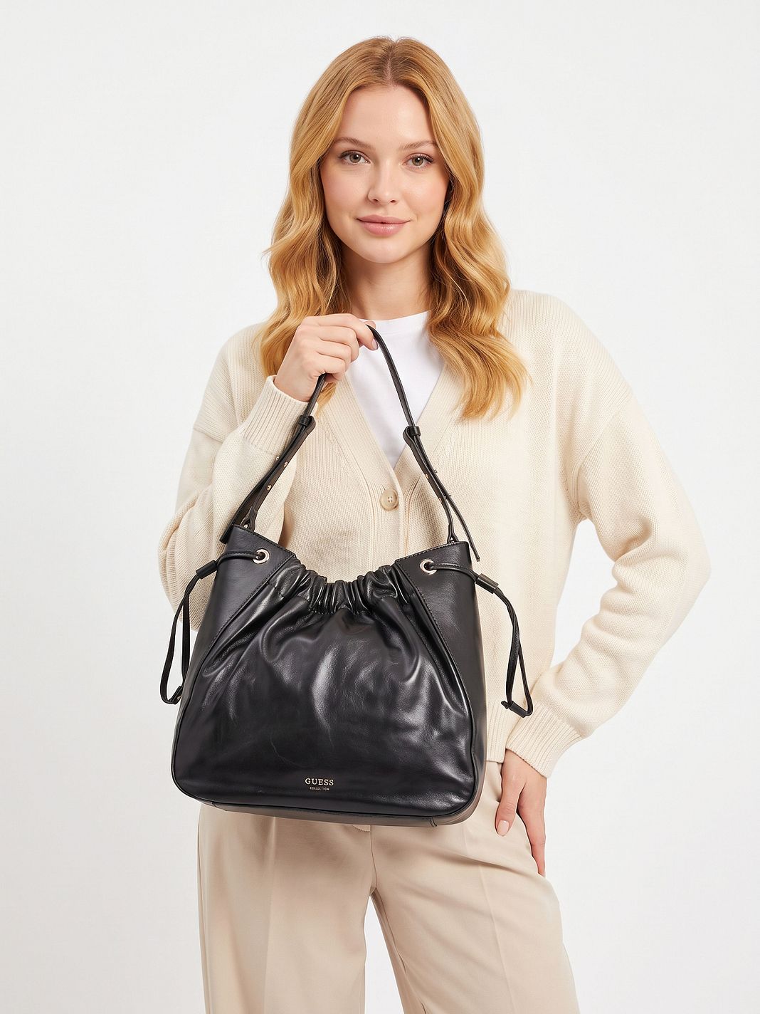Guess Helene Borsa a spalla Vera Pelle 29 cm Guess Helene Borsa a spalla Vera Pelle 29 cm