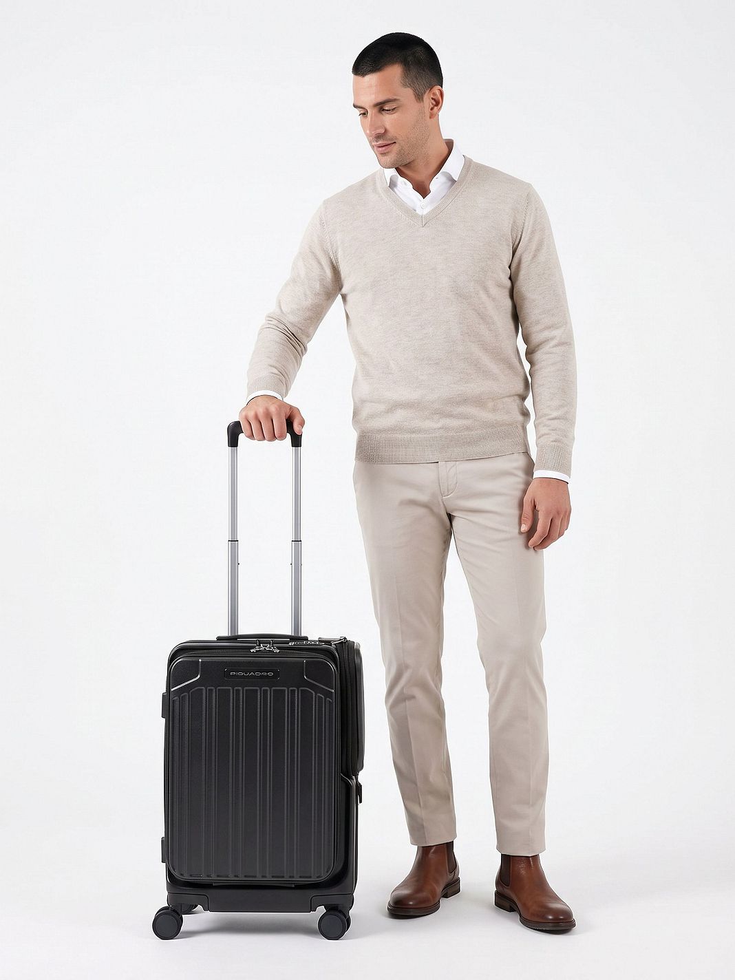 Piquadro PQ-Light 4 ruote Trolley cabina 55 cm Vano porta PC