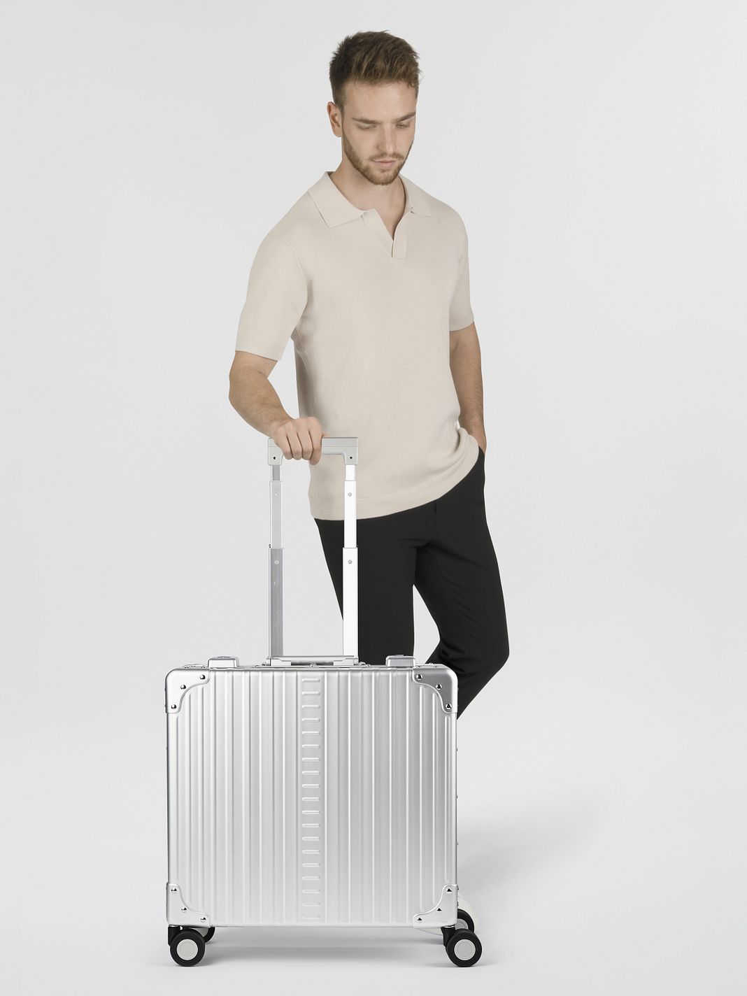 Aleon Trolley business Deluxe a 4 ruote in alluminio, 45 cm