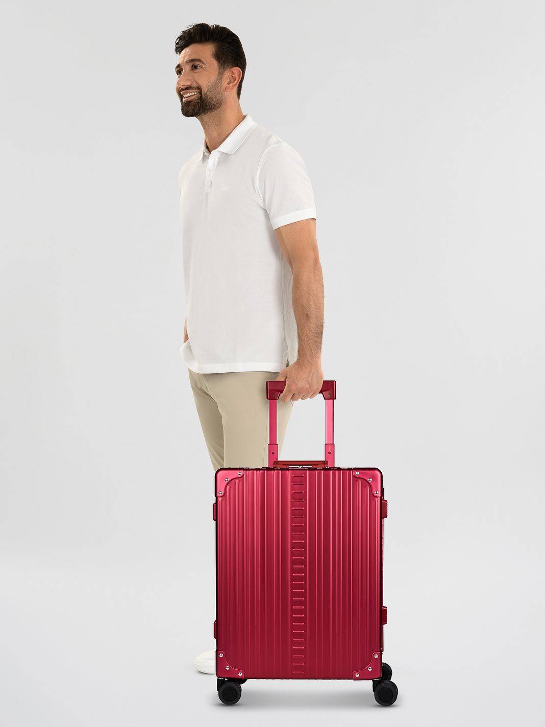 Aleon Trolley cabina Traveler Domestic a 4 ruote in Alluminio, 55 cm Aleon Trolley cabina Traveler Domestic a 4 ruote in Alluminio, 55 cm