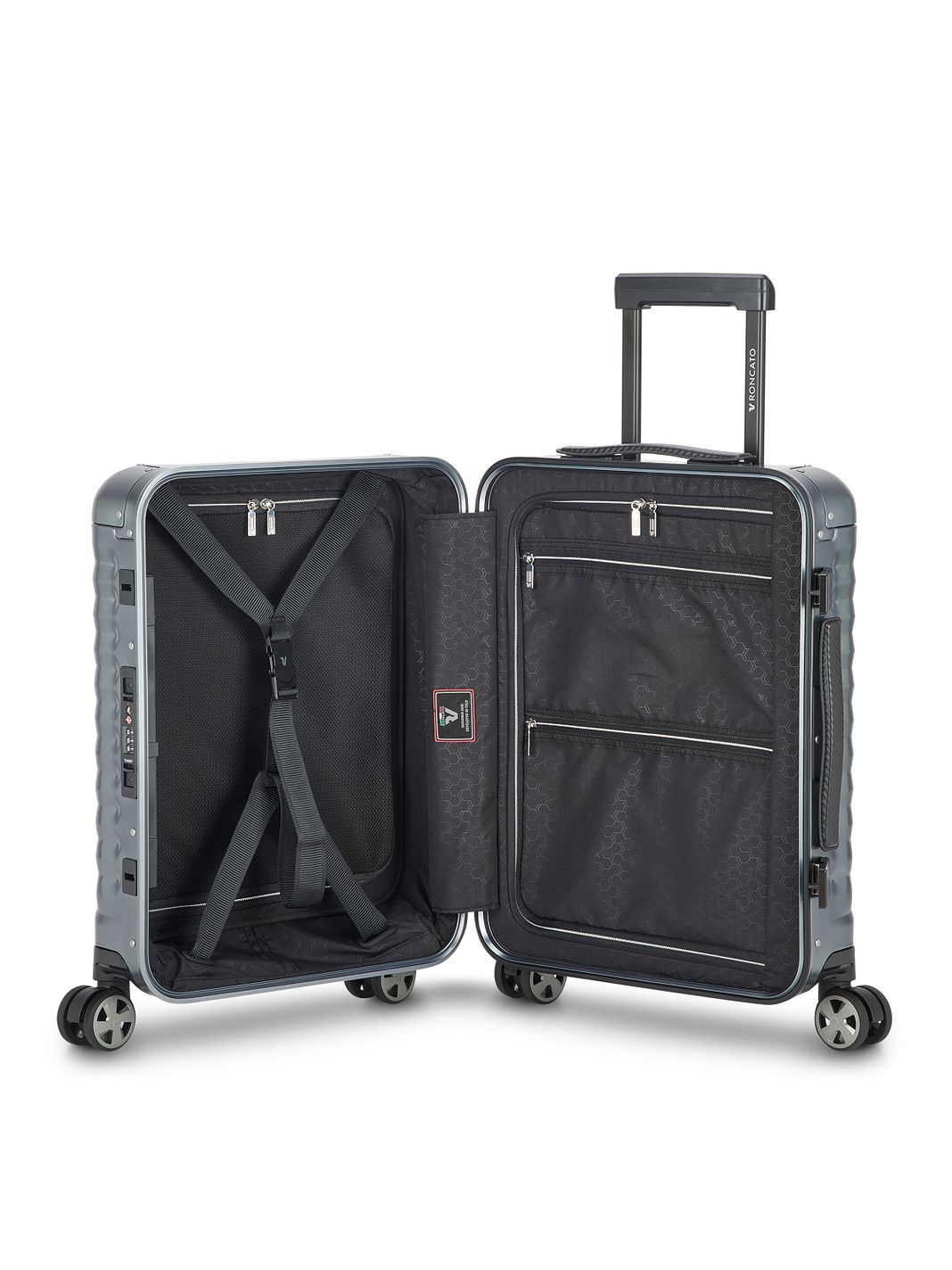 Roncato Trolley cabina Uno in alluminio con 4 ruote, 55 cm Roncato Trolley cabina Uno in alluminio con 4 ruote, 55 cm