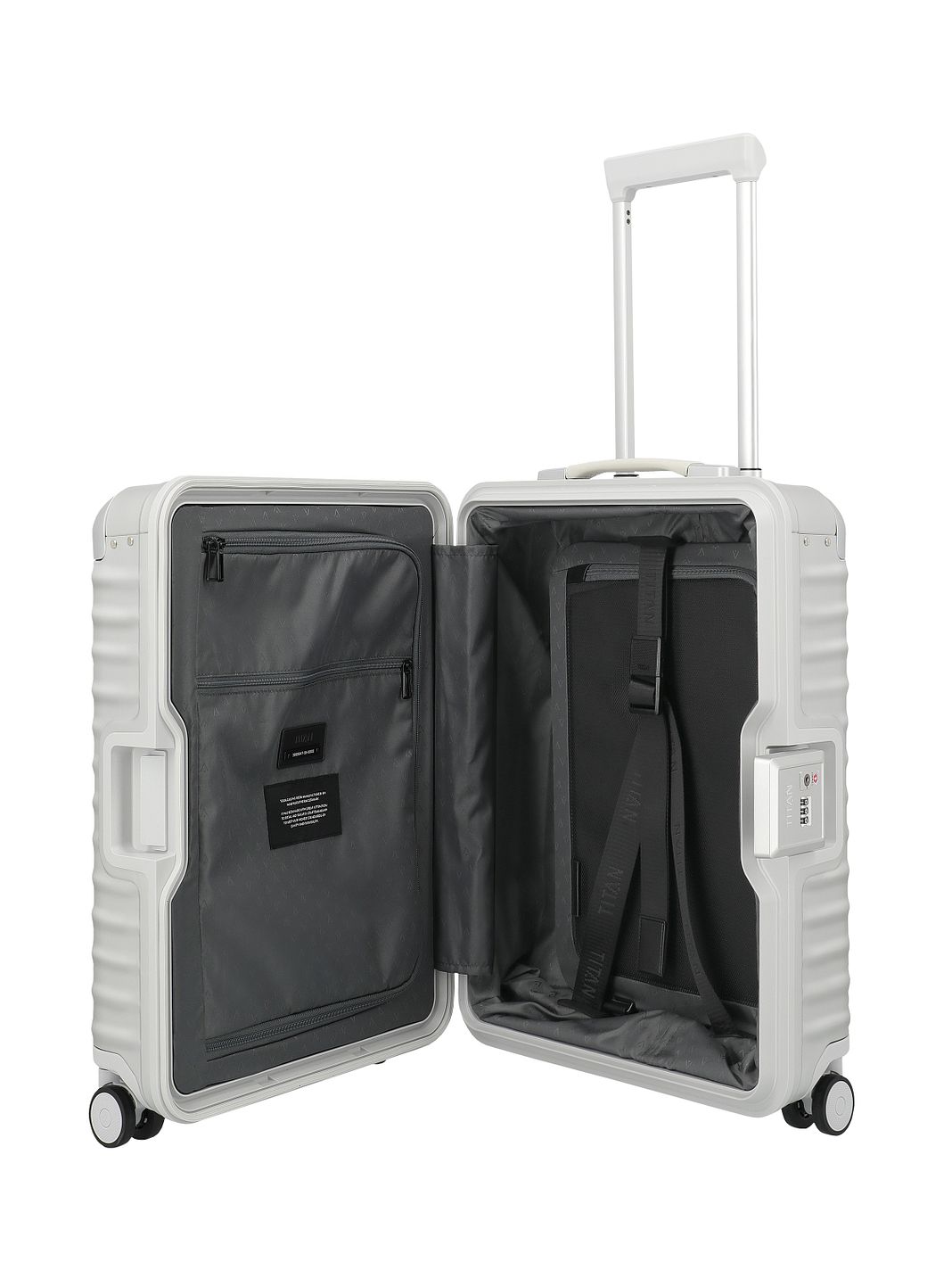 Titan Trolley cabina Eternity a 4 ruote, in Alluminio, 55 cm Titan Trolley cabina Eternity a 4 ruote, in Alluminio, 55 cm