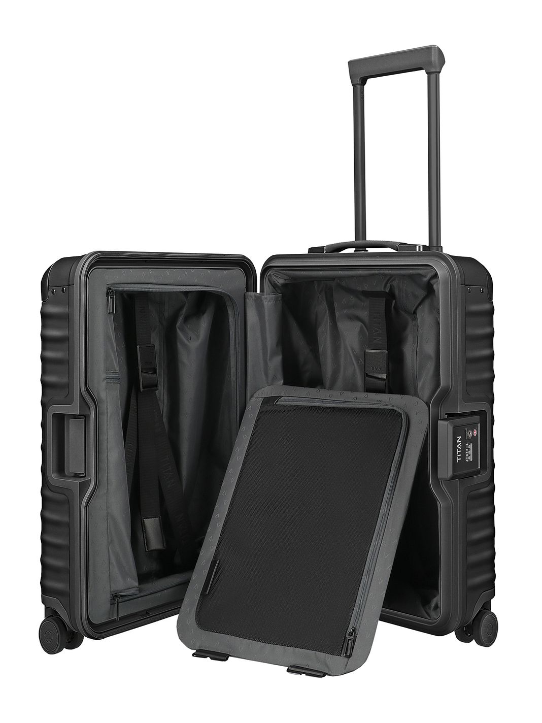 Titan Trolley cabina Eternity a 4 ruote, in Alluminio, 55 cm Titan Trolley cabina Eternity a 4 ruote, in Alluminio, 55 cm