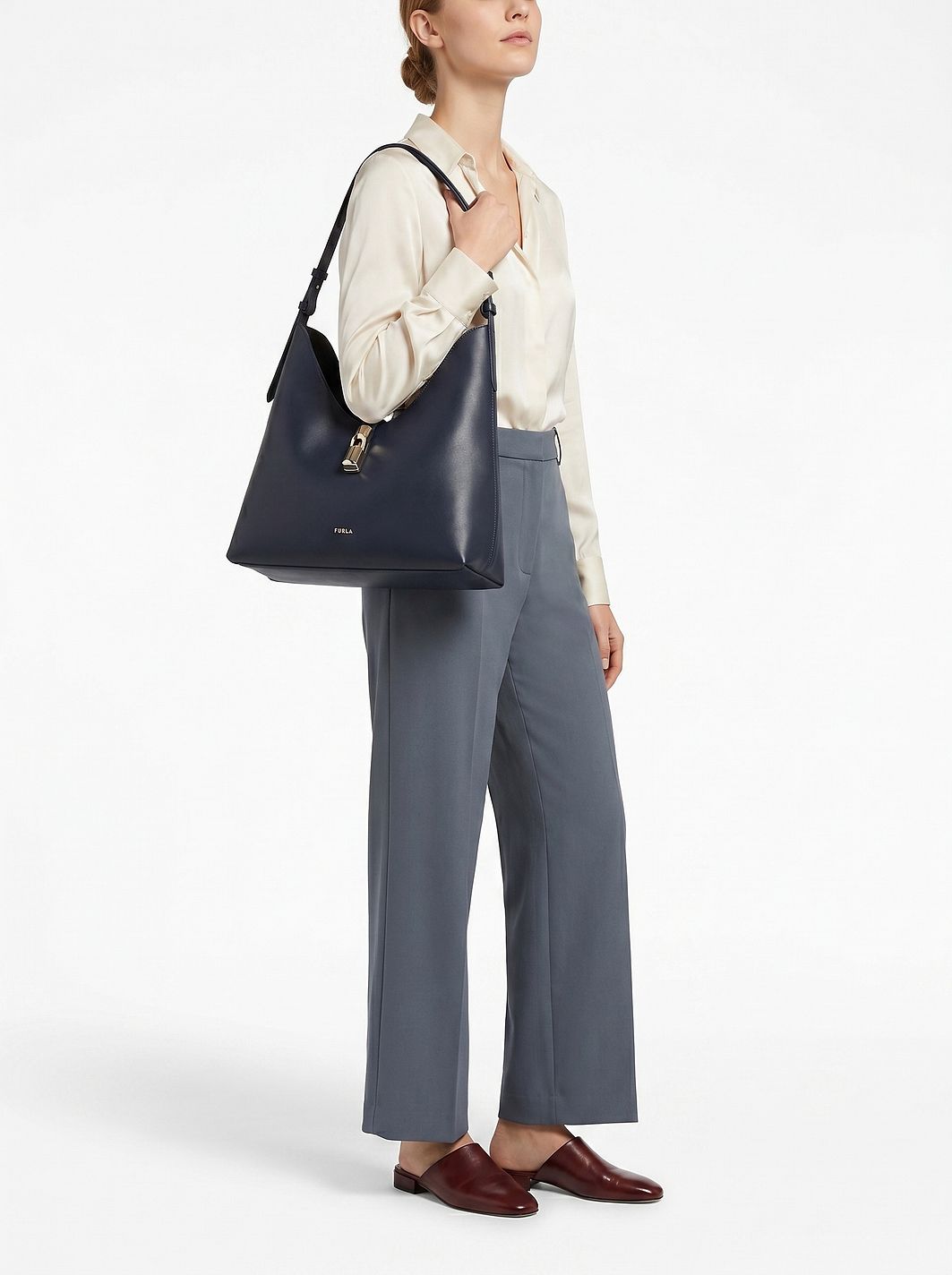 Furla Goccia Borsa a spalla Vera Pelle 30 cm Furla Goccia Borsa a spalla Vera Pelle 30 cm