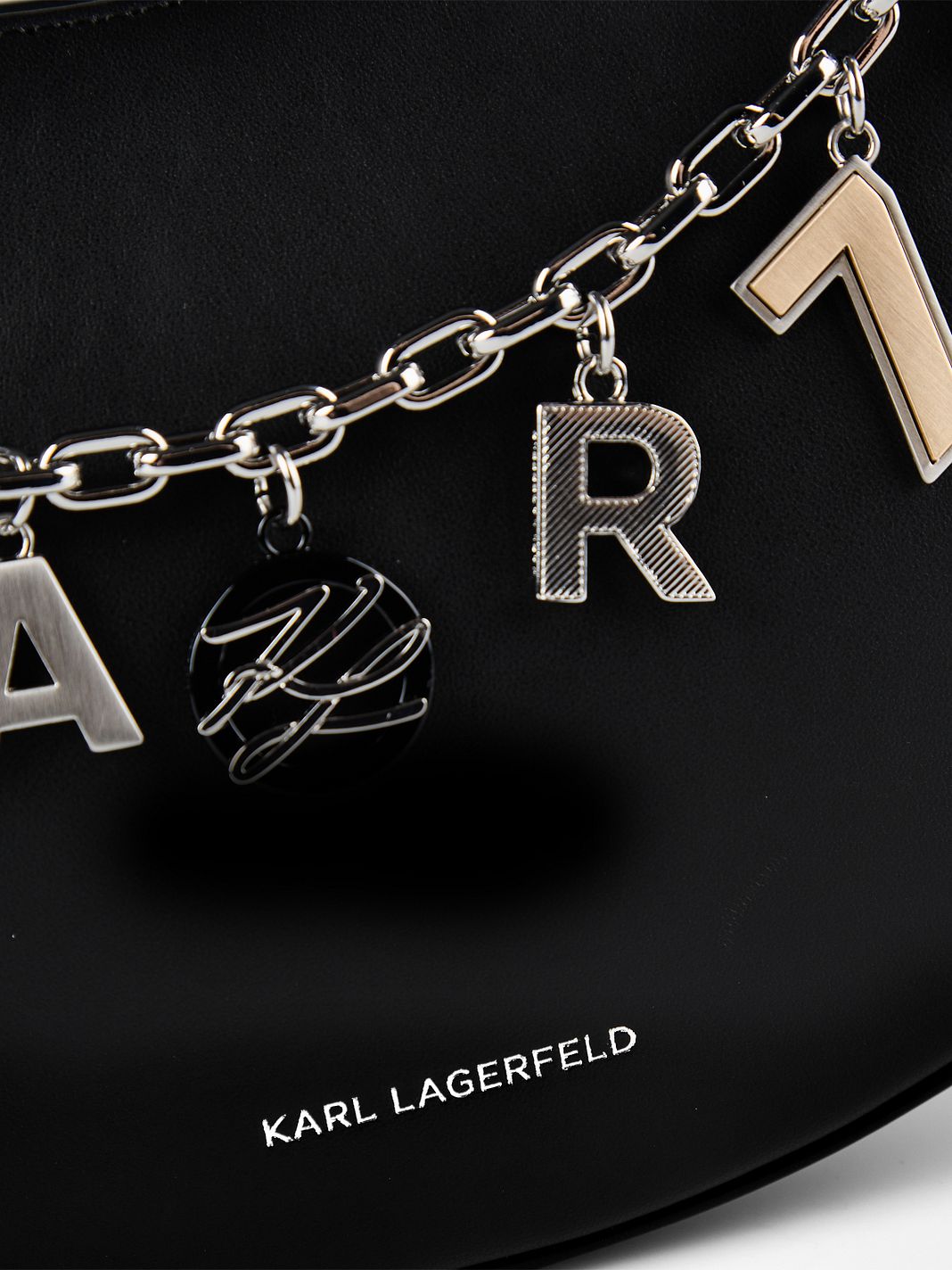 Karl Lagerfeld Autograph Borsa a tracolla Vera Pelle 23 cm