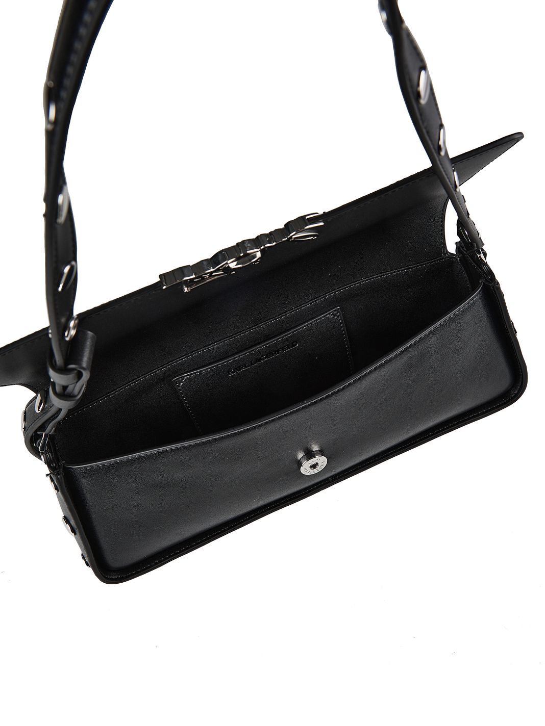 Karl Lagerfeld Signature Borsa a spalla Vera Pelle 32 cm Karl Lagerfeld Signature Borsa a spalla Vera Pelle 32 cm