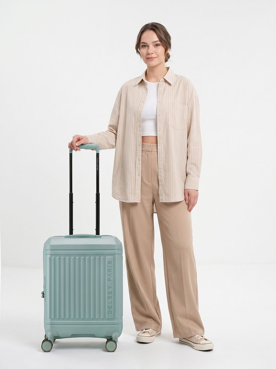 Delsey Paris Lutece 4 ruote Trolley cabina 55 cm espandibile Delsey Paris Lutece 4 ruote Trolley cabina 55 cm espandibile