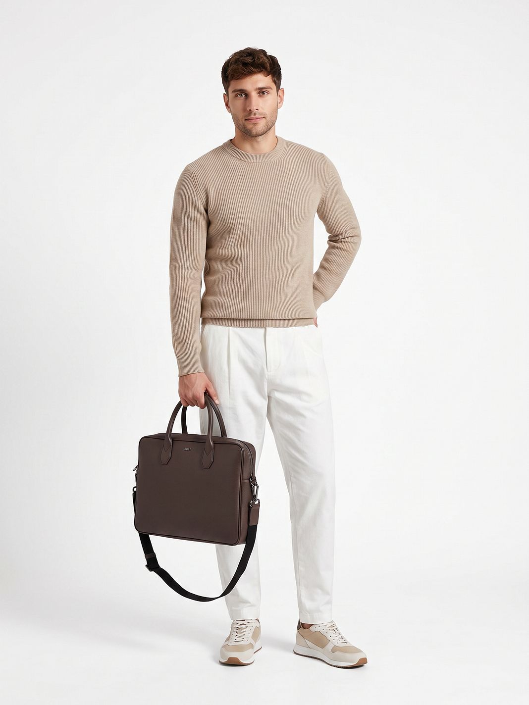Boss Northon Cartella Vera Pelle 38 cm