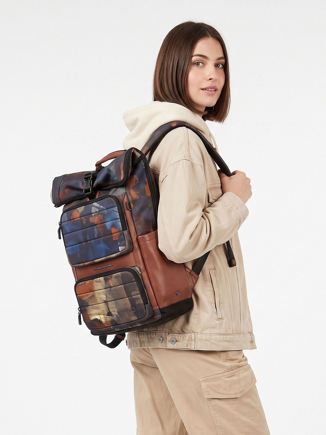 Piquadro Oberon Daypack Protezione RFID 48 cm Vano porta PC Piquadro Oberon Daypack Protezione RFID 48 cm Vano porta PC