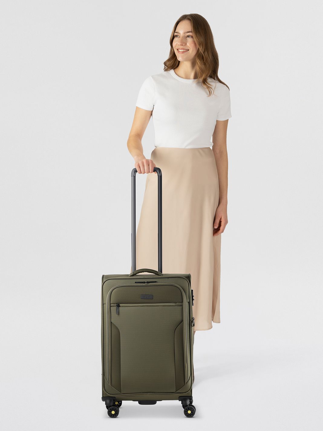d & n Travel Line 9704 4 kolečka kufr M 68 cm Rozšiřitelný