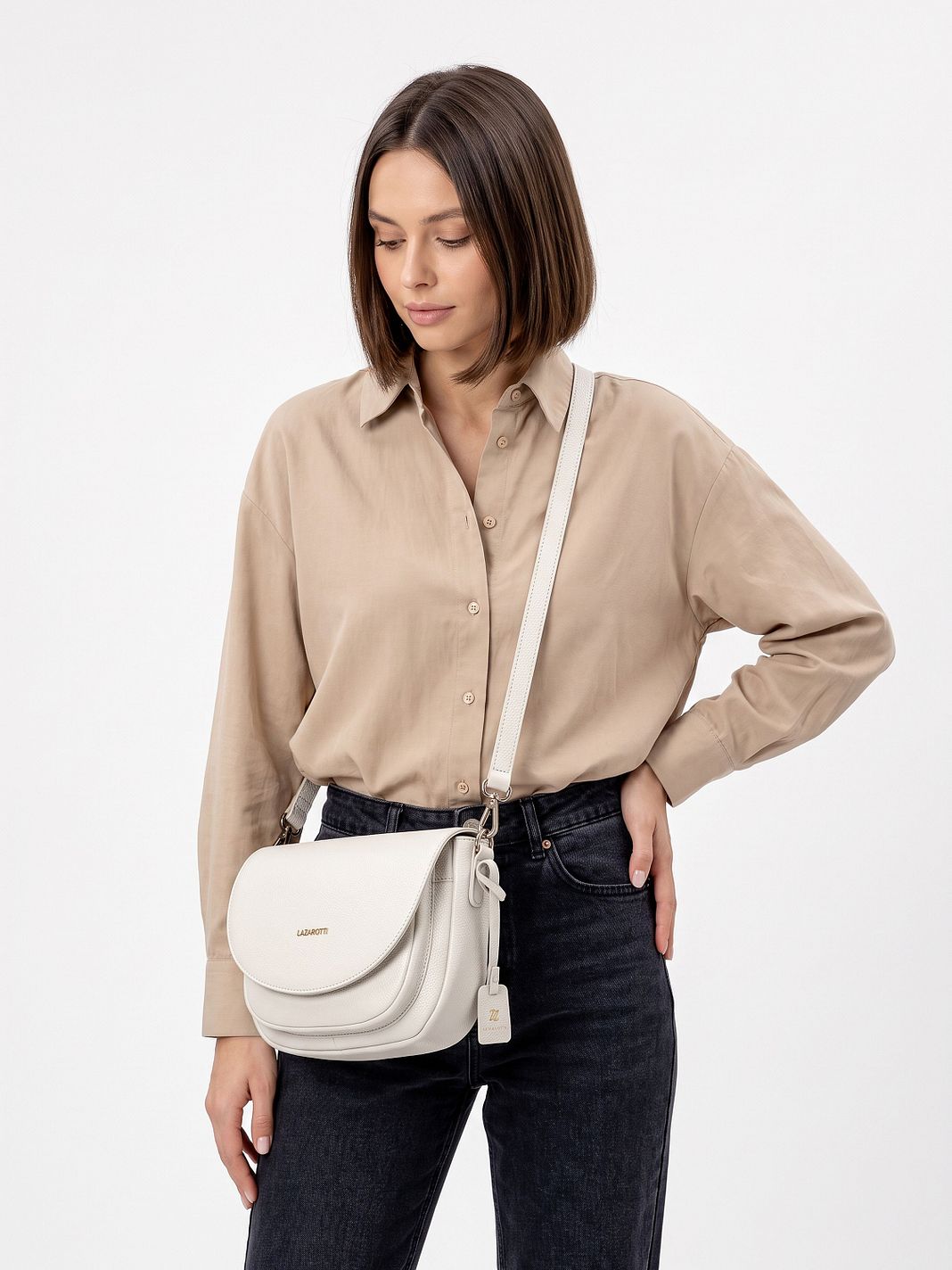 Lazarotti Bolsa de hombro de piel «Bologna Leather XL», 27 cm Lazarotti Bolsa de hombro de piel «Bologna Leather XL», 27 cm
