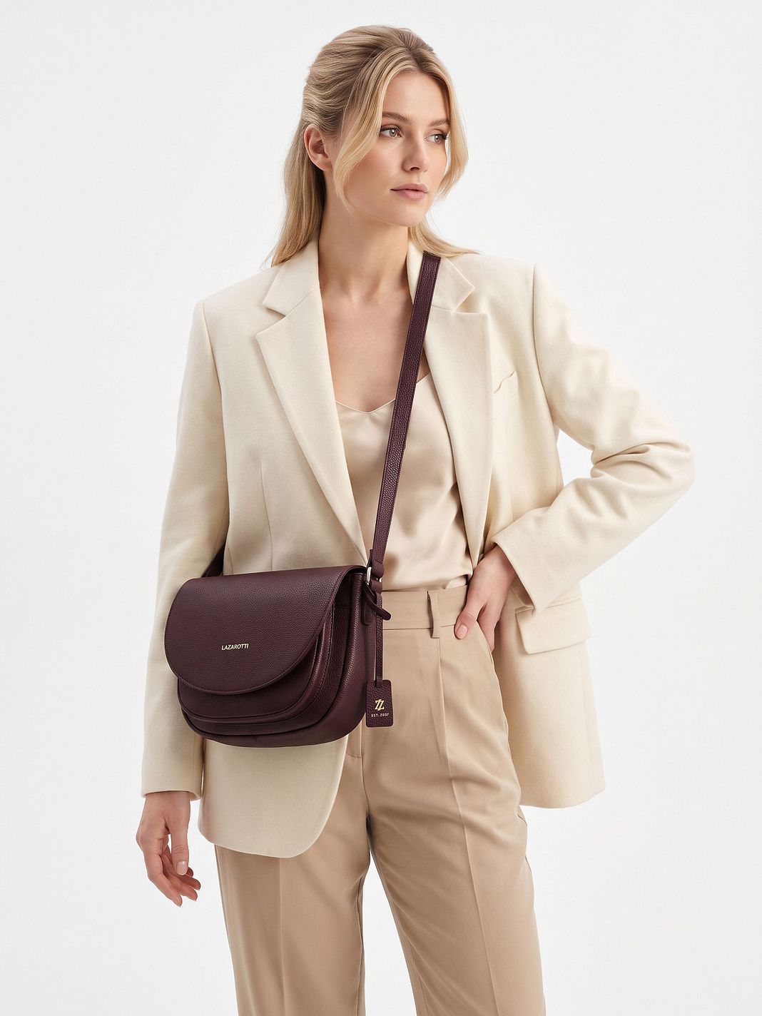 Lazarotti Bolsa de hombro de piel «Bologna Leather XL», 27 cm Lazarotti Bolsa de hombro de piel «Bologna Leather XL», 27 cm