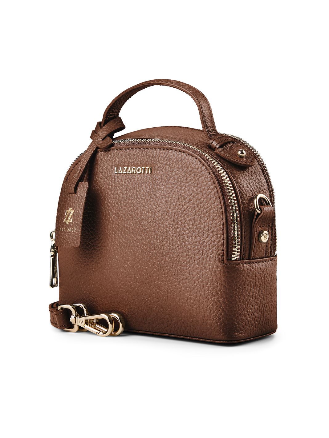 Lazarotti Bolso bandolera de piel «Bologna» de 17 cm Lazarotti Bolso bandolera de piel «Bologna» de 17 cm
