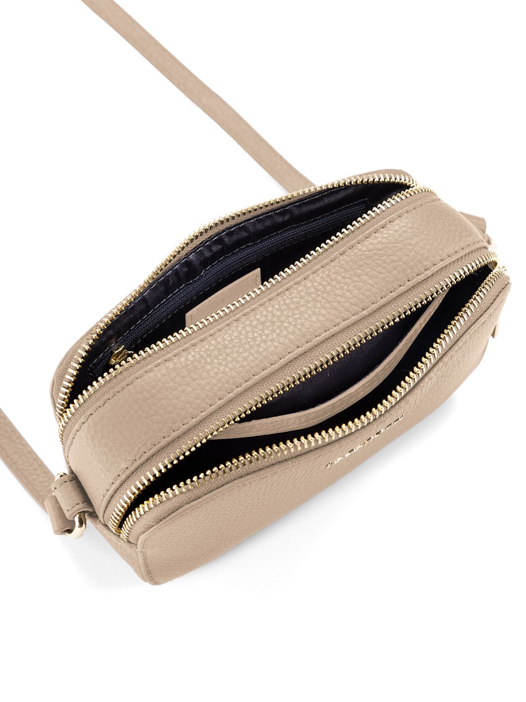 Lazarotti Crossbody taška z kůže Bologna Camera-Bag s dvojitým zipem, 18 cm Lazarotti Crossbody taška z kůže Bologna Camera-Bag s dvojitým zipem, 18 cm