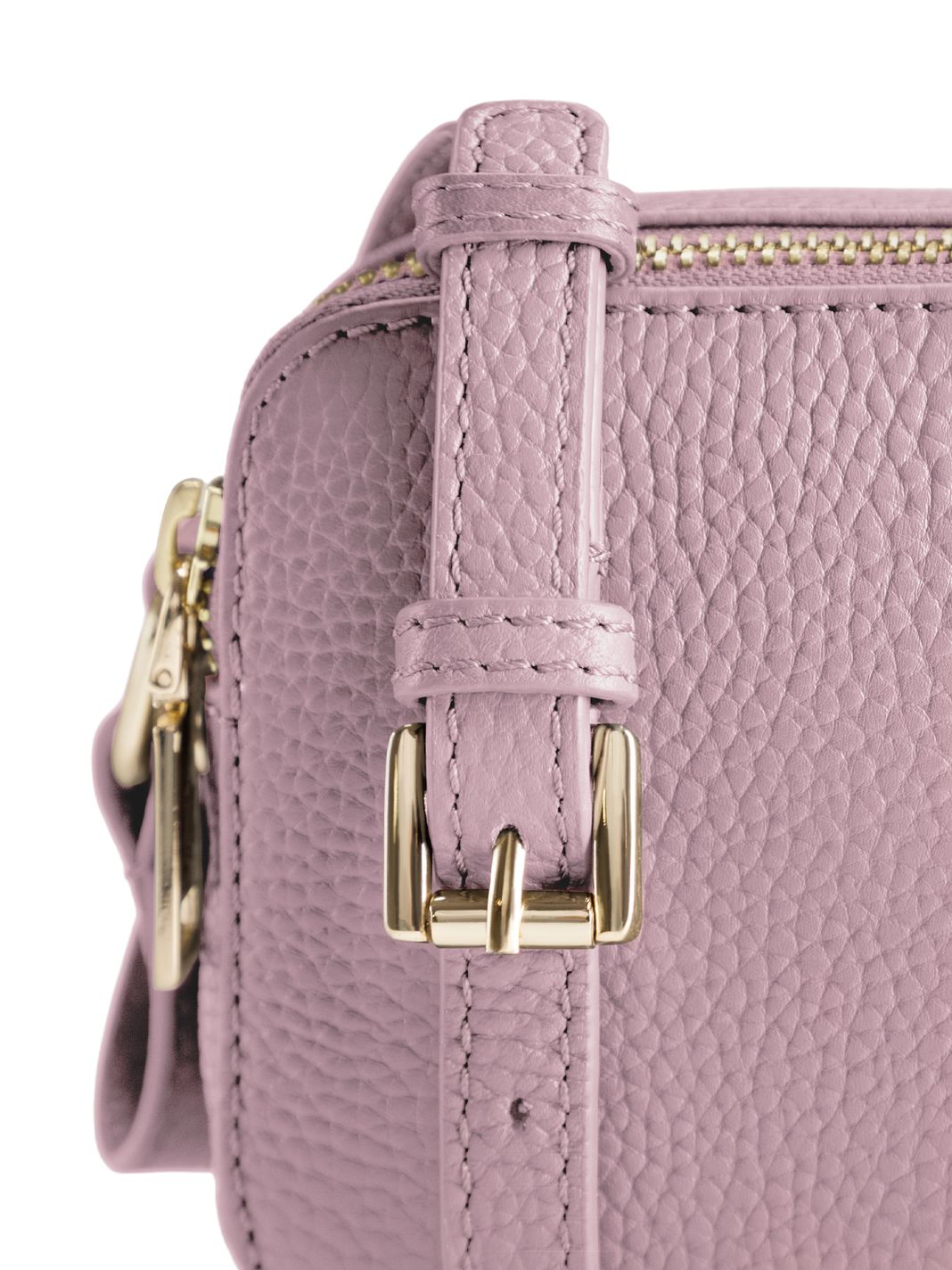 Lazarotti Crossbody taška z kůže Bologna Camera-Bag s dvojitým zipem, 18 cm