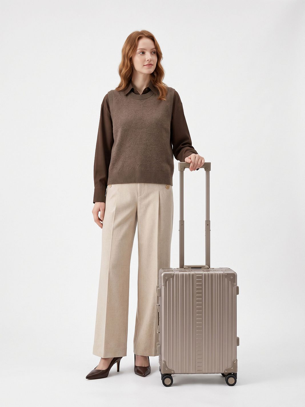 Aleon Maleta de cabina Traveler Domestic de aluminio con 4 ruedas, 55 cm Aleon Maleta de cabina Traveler Domestic de aluminio con 4 ruedas, 55 cm