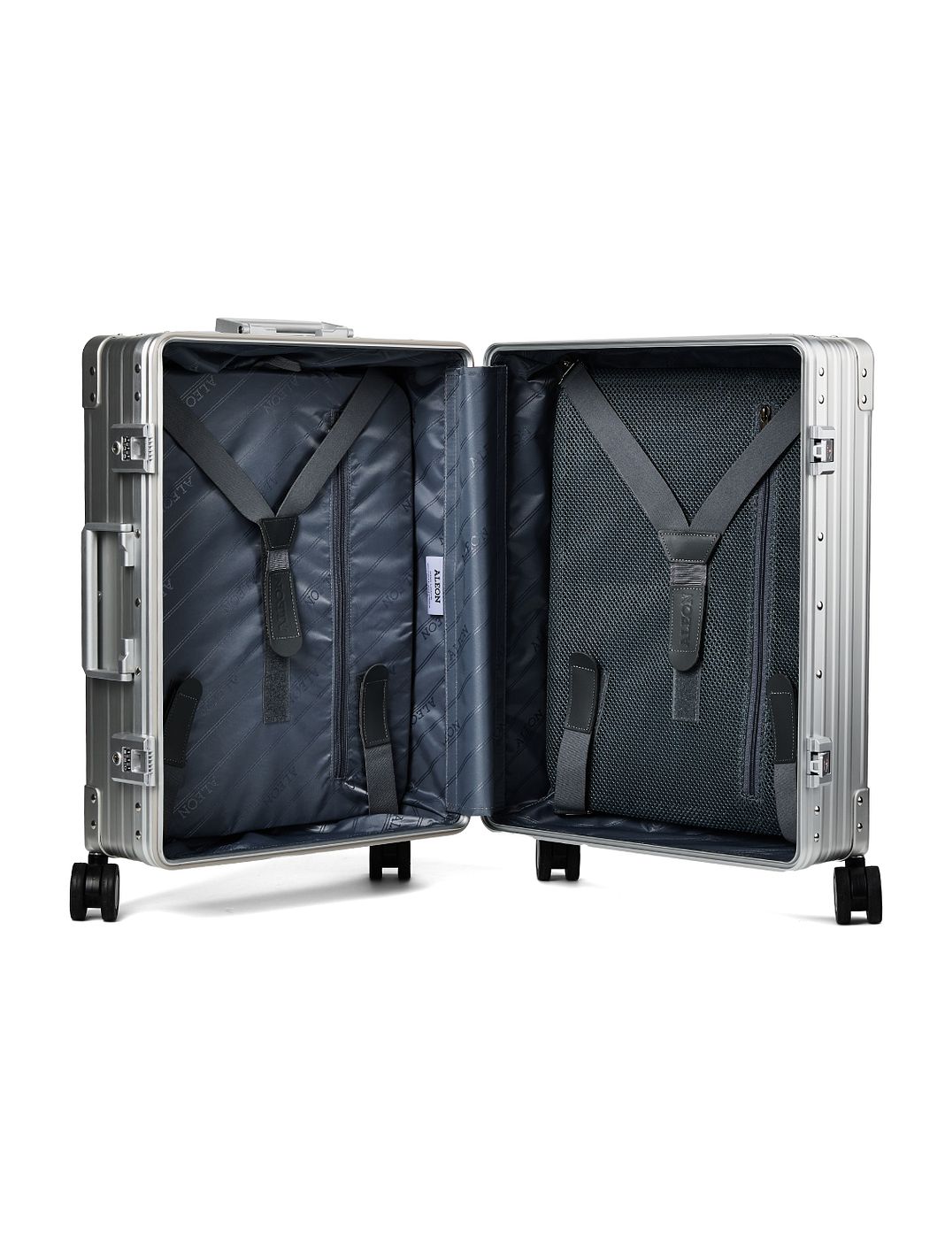Aleon Maleta de cabina Traveler Domestic de aluminio con 4 ruedas, 55 cm