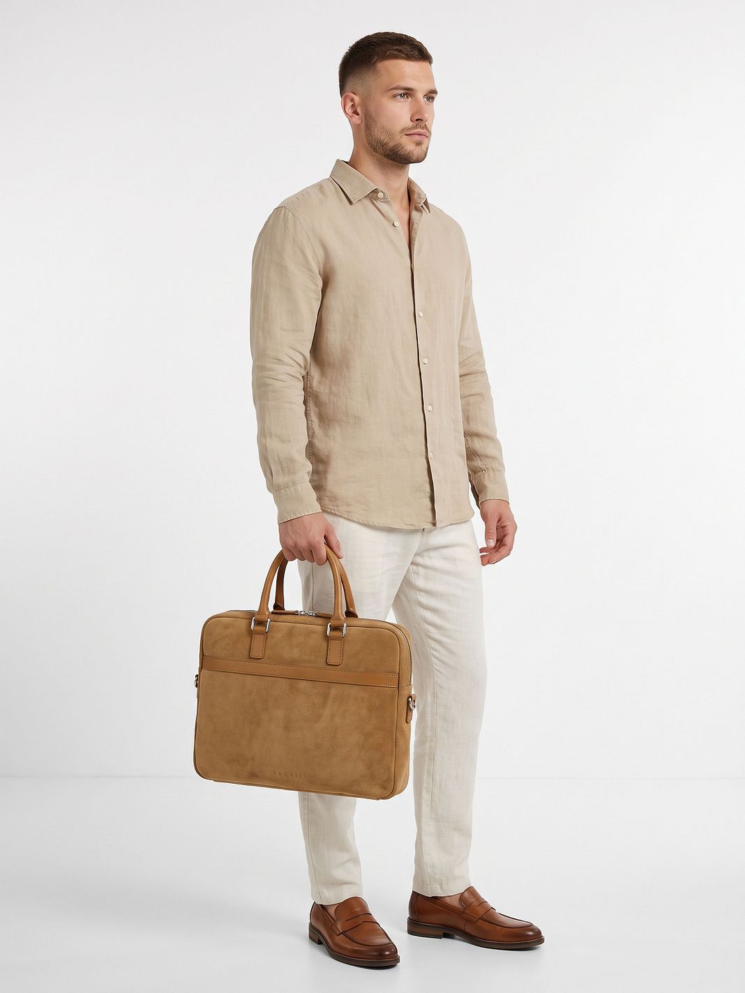 bugatti Diego Maletín Piel natural 40 cm Compartimento para el portátil