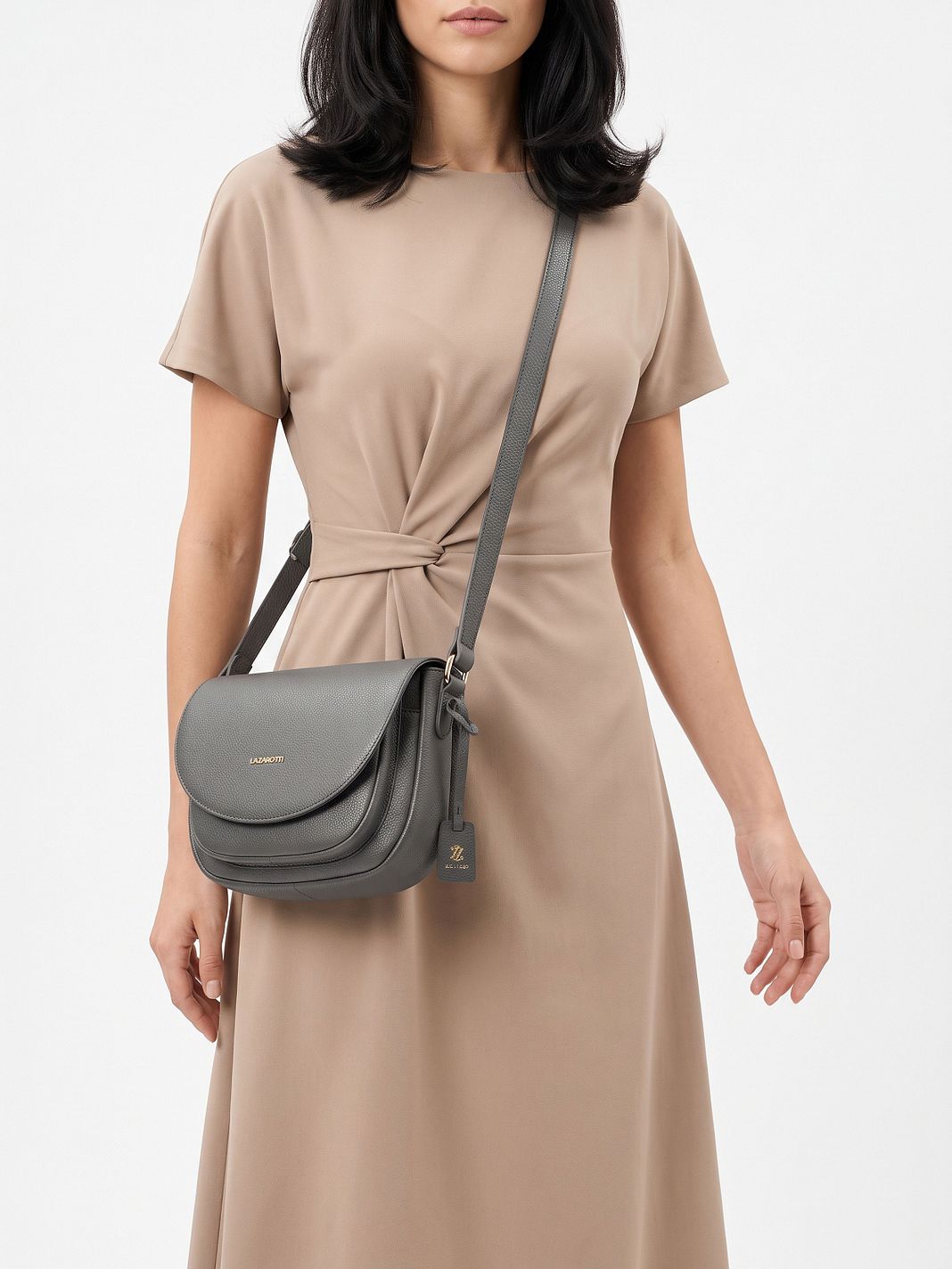 Lazarotti Bologna Leather Crossbody taška Kůže 25.5 cm
