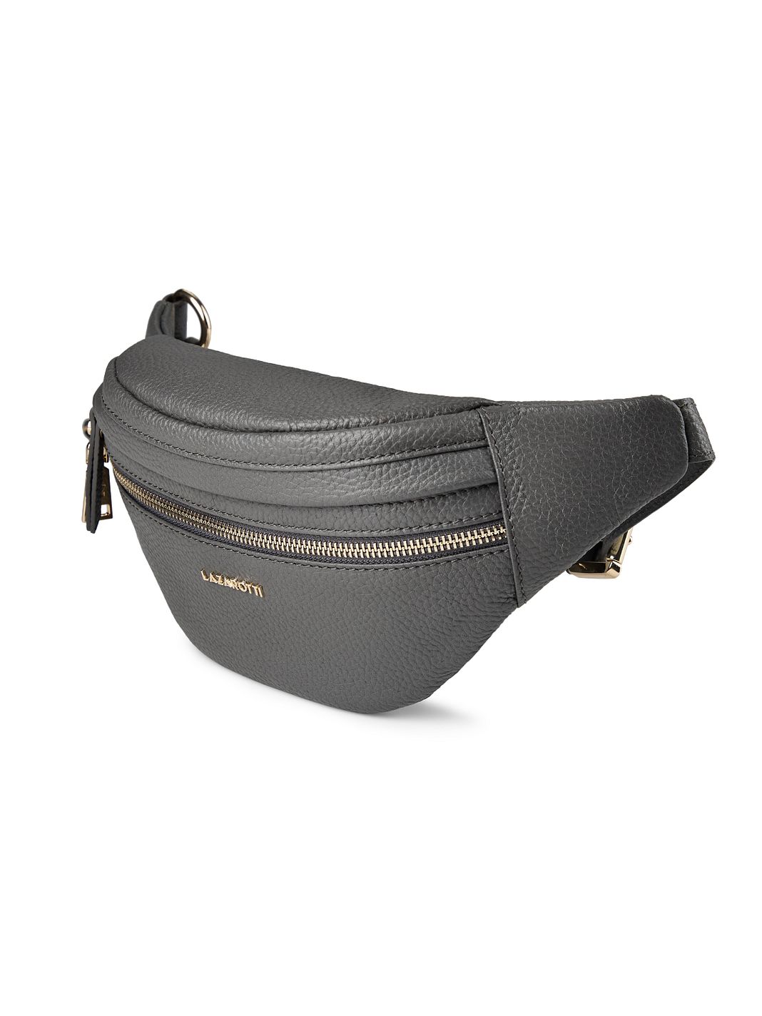 Lazarotti Bologna læder bæltetaske med dobbelt lynlås, crossbody-taske i læder, 25 cm Lazarotti Bologna læder bæltetaske med dobbelt lynlås, crossbody-taske i læder, 25 cm