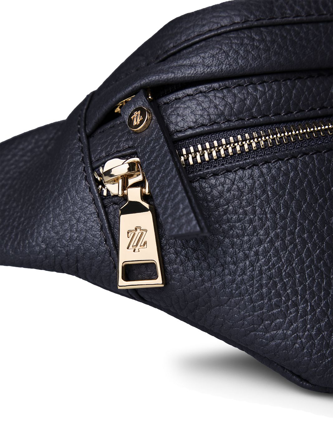Lazarotti Bologna læder bæltetaske med dobbelt lynlås, crossbody-taske i læder, 25 cm Lazarotti Bologna læder bæltetaske med dobbelt lynlås, crossbody-taske i læder, 25 cm