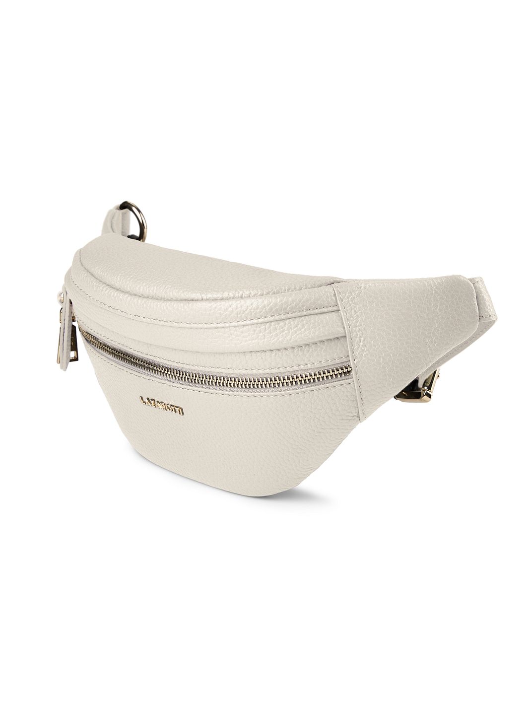 Lazarotti Bologna læder bæltetaske med dobbelt lynlås, crossbody-taske i læder, 25 cm Lazarotti Bologna læder bæltetaske med dobbelt lynlås, crossbody-taske i læder, 25 cm