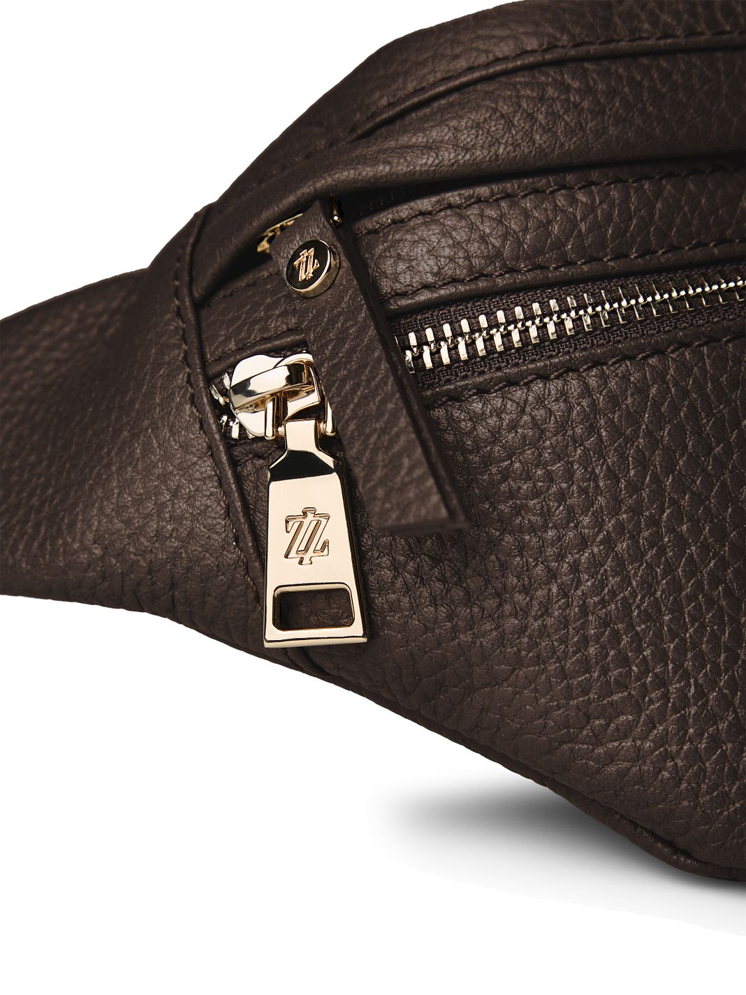 Lazarotti Bologna læder bæltetaske med dobbelt lynlås, crossbody-taske i læder, 25 cm Lazarotti Bologna læder bæltetaske med dobbelt lynlås, crossbody-taske i læder, 25 cm