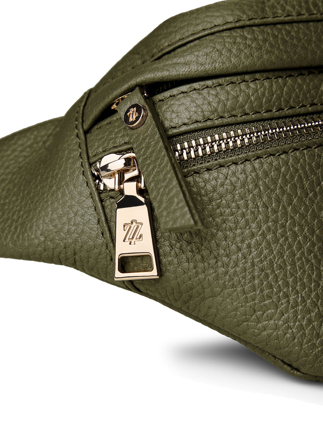 Lazarotti Bologna læder bæltetaske med dobbelt lynlås, crossbody-taske i læder, 25 cm Lazarotti Bologna læder bæltetaske med dobbelt lynlås, crossbody-taske i læder, 25 cm