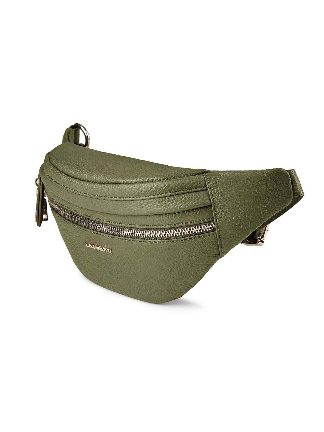 Lazarotti Bologna læder bæltetaske med dobbelt lynlås, crossbody-taske i læder, 25 cm Lazarotti Bologna læder bæltetaske med dobbelt lynlås, crossbody-taske i læder, 25 cm