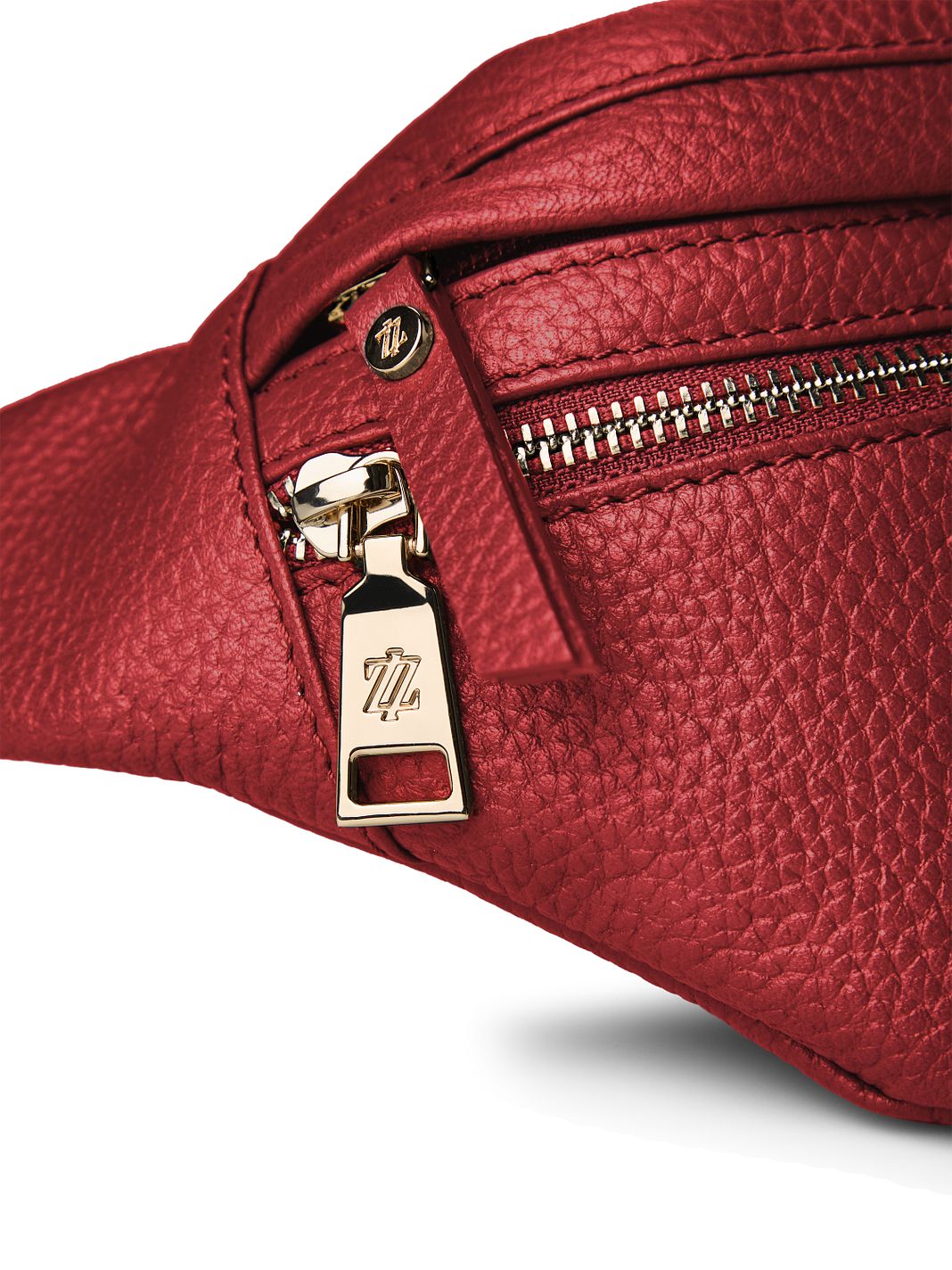 Lazarotti Bologna læder bæltetaske med dobbelt lynlås, crossbody-taske i læder, 25 cm Lazarotti Bologna læder bæltetaske med dobbelt lynlås, crossbody-taske i læder, 25 cm