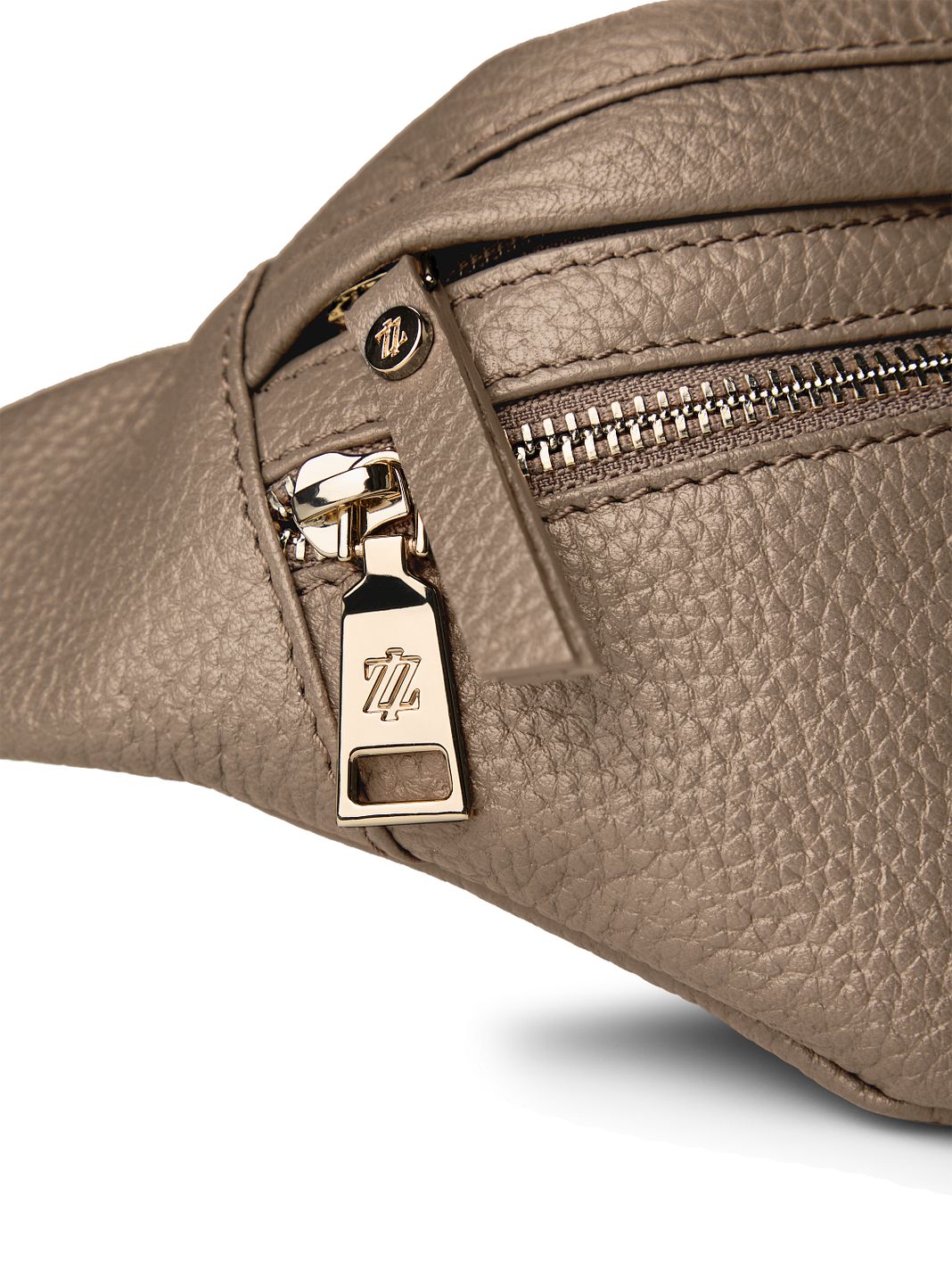 Lazarotti Bologna læder bæltetaske med dobbelt lynlås, crossbody-taske i læder, 25 cm Lazarotti Bologna læder bæltetaske med dobbelt lynlås, crossbody-taske i læder, 25 cm