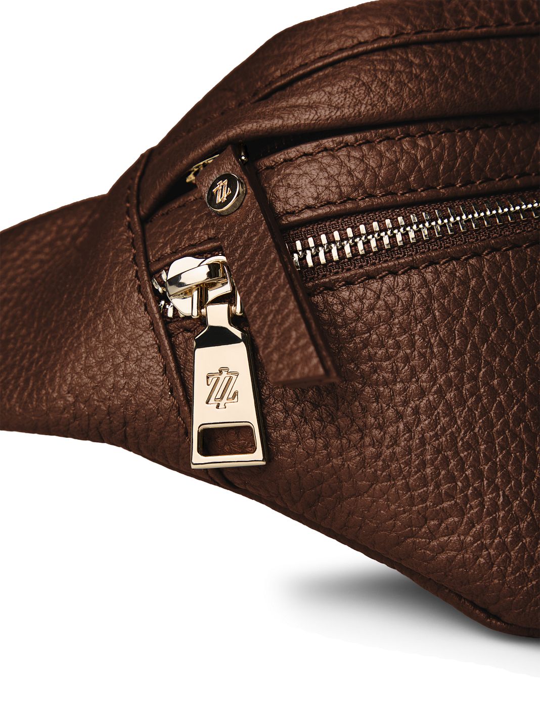 Lazarotti Bologna læder bæltetaske med dobbelt lynlås, crossbody-taske i læder, 25 cm Lazarotti Bologna læder bæltetaske med dobbelt lynlås, crossbody-taske i læder, 25 cm