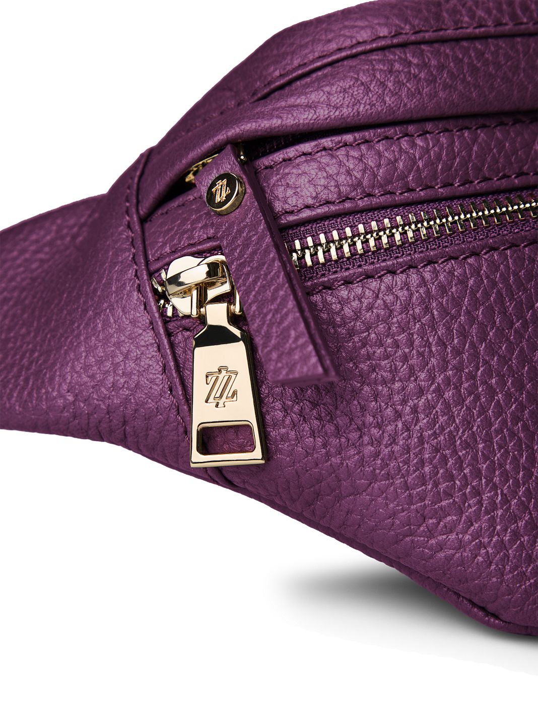 Lazarotti Bologna læder bæltetaske med dobbelt lynlås, crossbody-taske i læder, 25 cm Lazarotti Bologna læder bæltetaske med dobbelt lynlås, crossbody-taske i læder, 25 cm