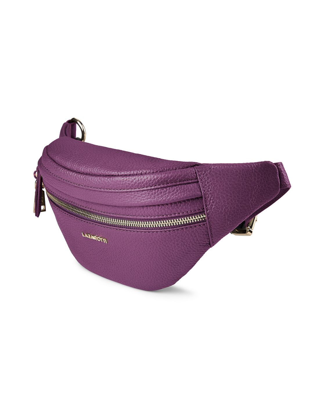 Lazarotti Bologna læder bæltetaske med dobbelt lynlås, crossbody-taske i læder, 25 cm Lazarotti Bologna læder bæltetaske med dobbelt lynlås, crossbody-taske i læder, 25 cm