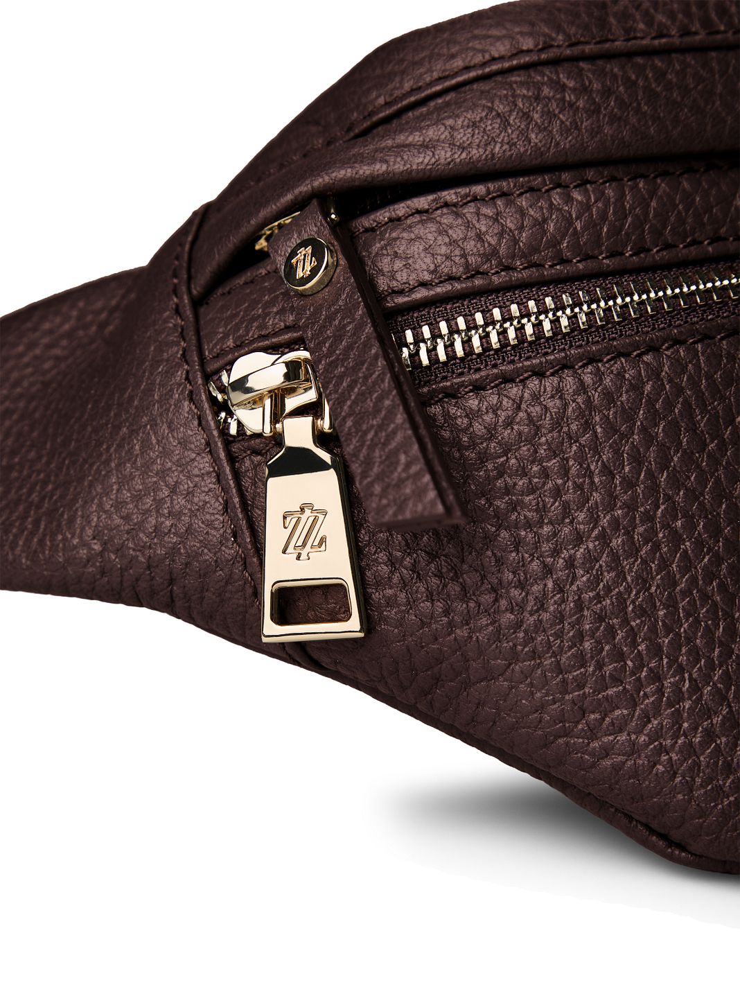 Lazarotti Bologna læder bæltetaske med dobbelt lynlås, crossbody-taske i læder, 25 cm Lazarotti Bologna læder bæltetaske med dobbelt lynlås, crossbody-taske i læder, 25 cm