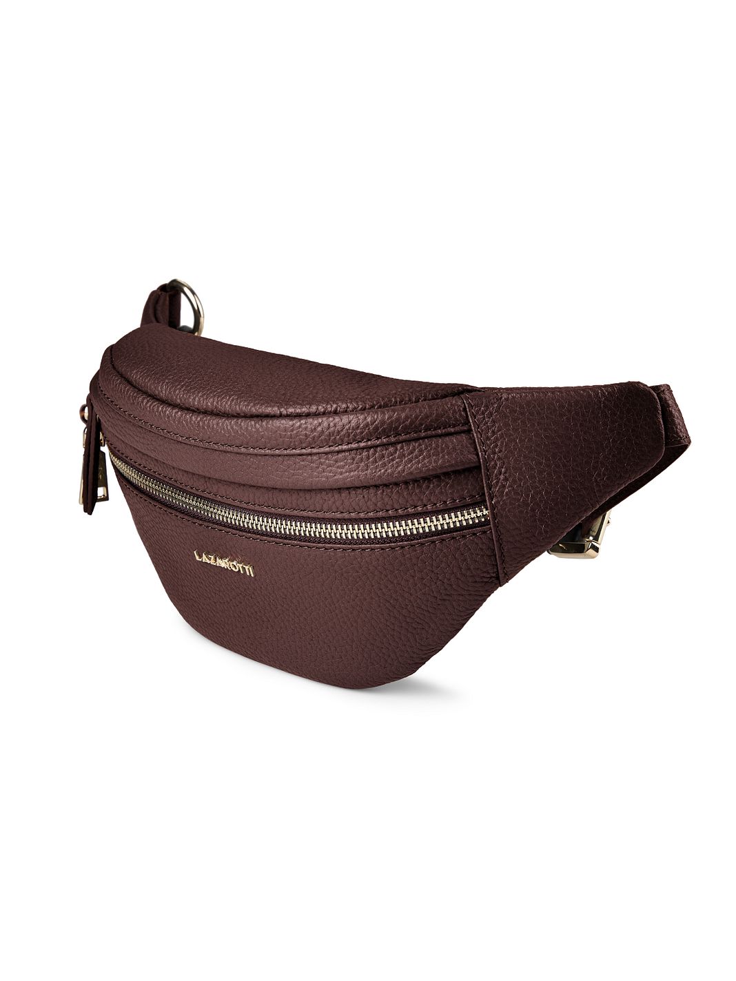 Lazarotti Bologna læder bæltetaske med dobbelt lynlås, crossbody-taske i læder, 25 cm Lazarotti Bologna læder bæltetaske med dobbelt lynlås, crossbody-taske i læder, 25 cm