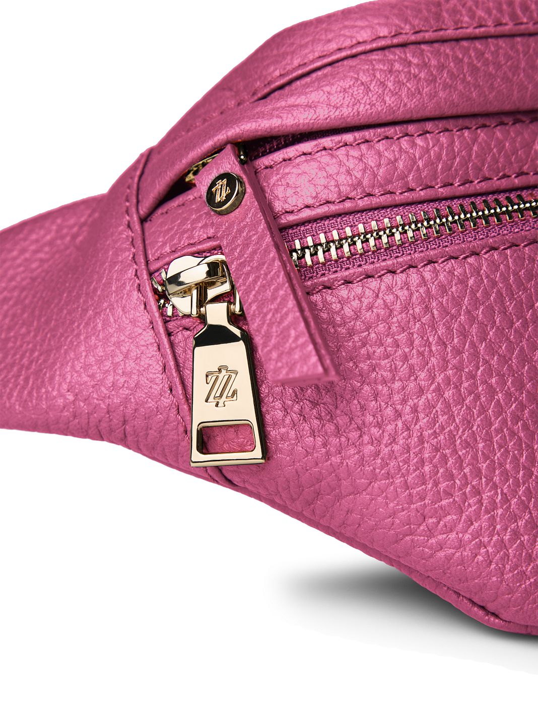 Lazarotti Bologna læder bæltetaske med dobbelt lynlås, crossbody-taske i læder, 25 cm Lazarotti Bologna læder bæltetaske med dobbelt lynlås, crossbody-taske i læder, 25 cm