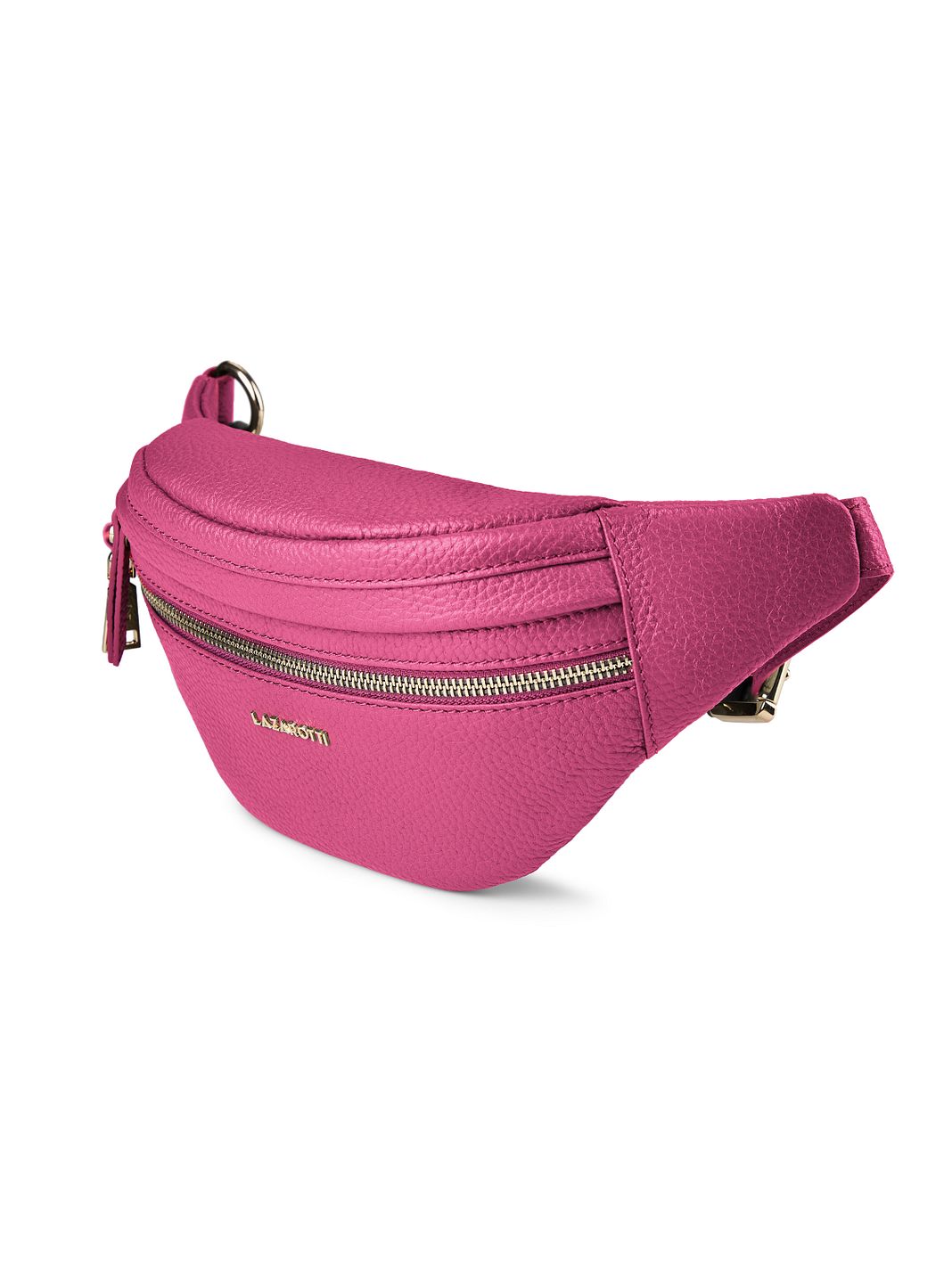 Lazarotti Bologna læder bæltetaske med dobbelt lynlås, crossbody-taske i læder, 25 cm Lazarotti Bologna læder bæltetaske med dobbelt lynlås, crossbody-taske i læder, 25 cm