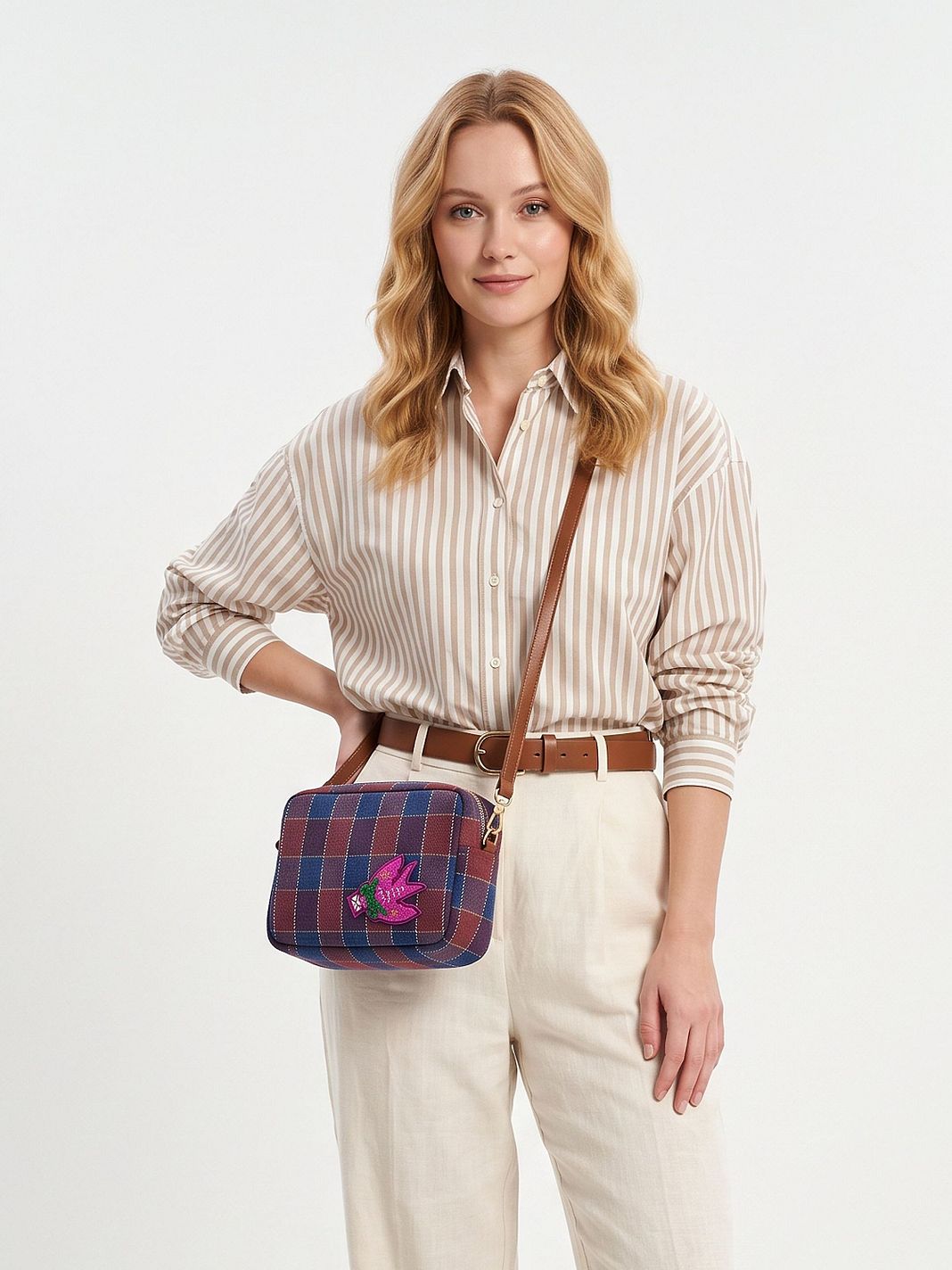 Oilily Carreaux Crossbody taske 22 cm Oilily Carreaux Crossbody taske 22 cm