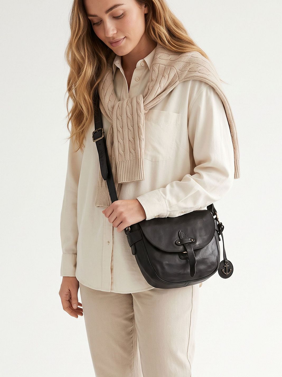 Harbour 2nd Theresia Bolso bandolera Piel natural 25 cm Harbour 2nd Theresia Bolso bandolera Piel natural 25 cm