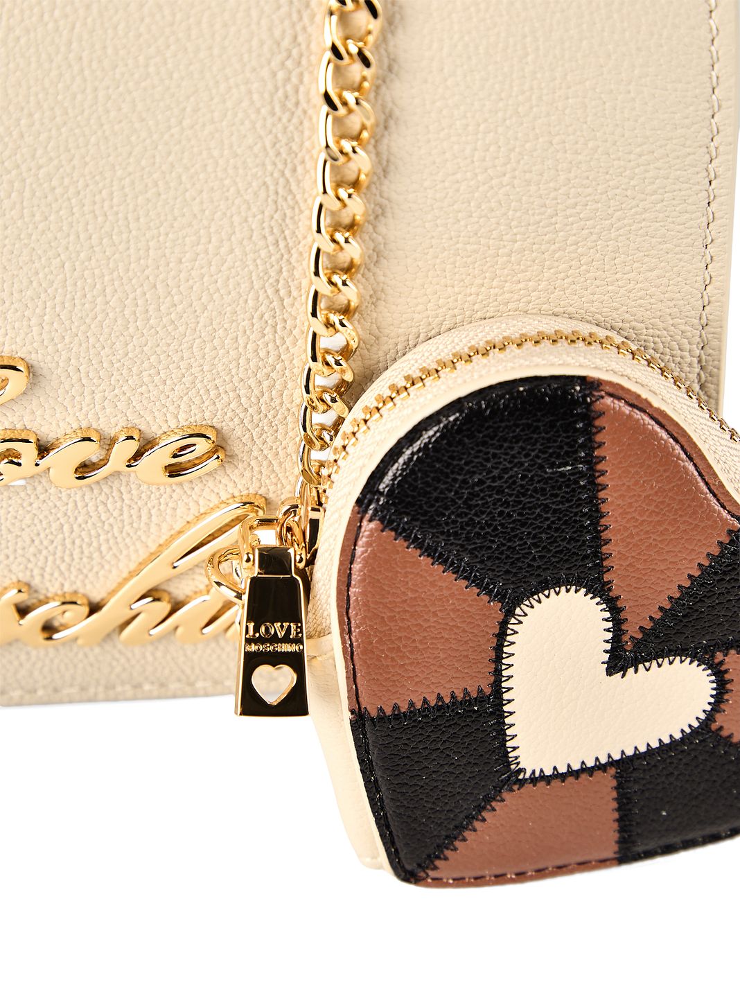 Love Moschino Heart Charm Kabelka Kůže 21 cm Love Moschino Heart Charm Kabelka Kůže 21 cm