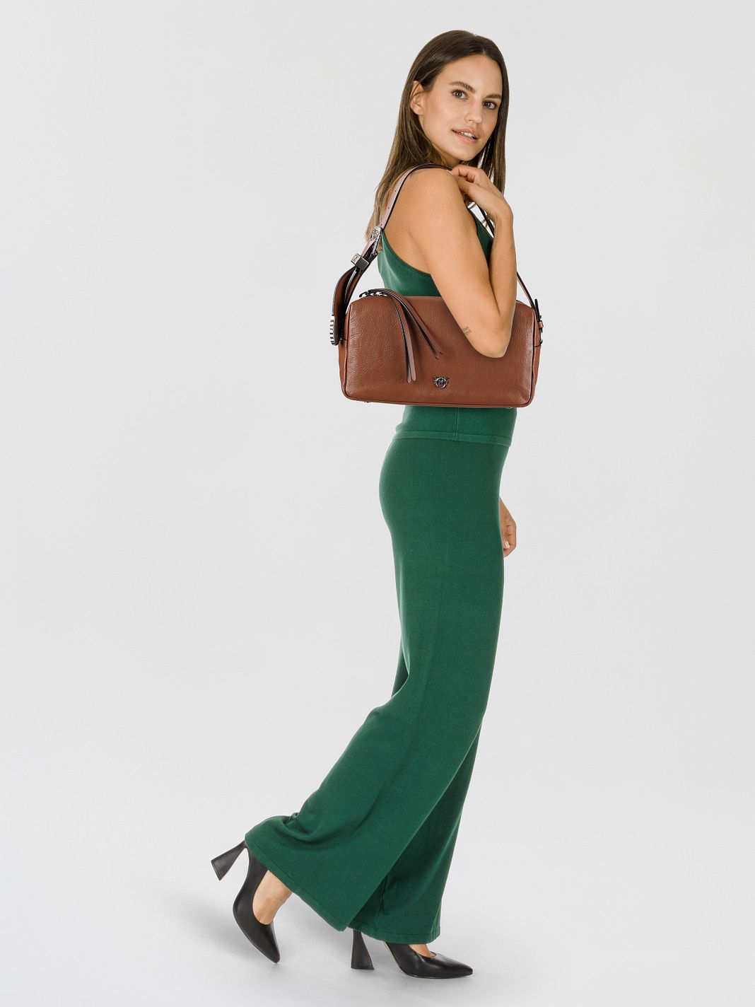 PINKO Bauletto Taška přes rameno Kůže 25 cm PINKO Bauletto Taška přes rameno Kůže 25 cm