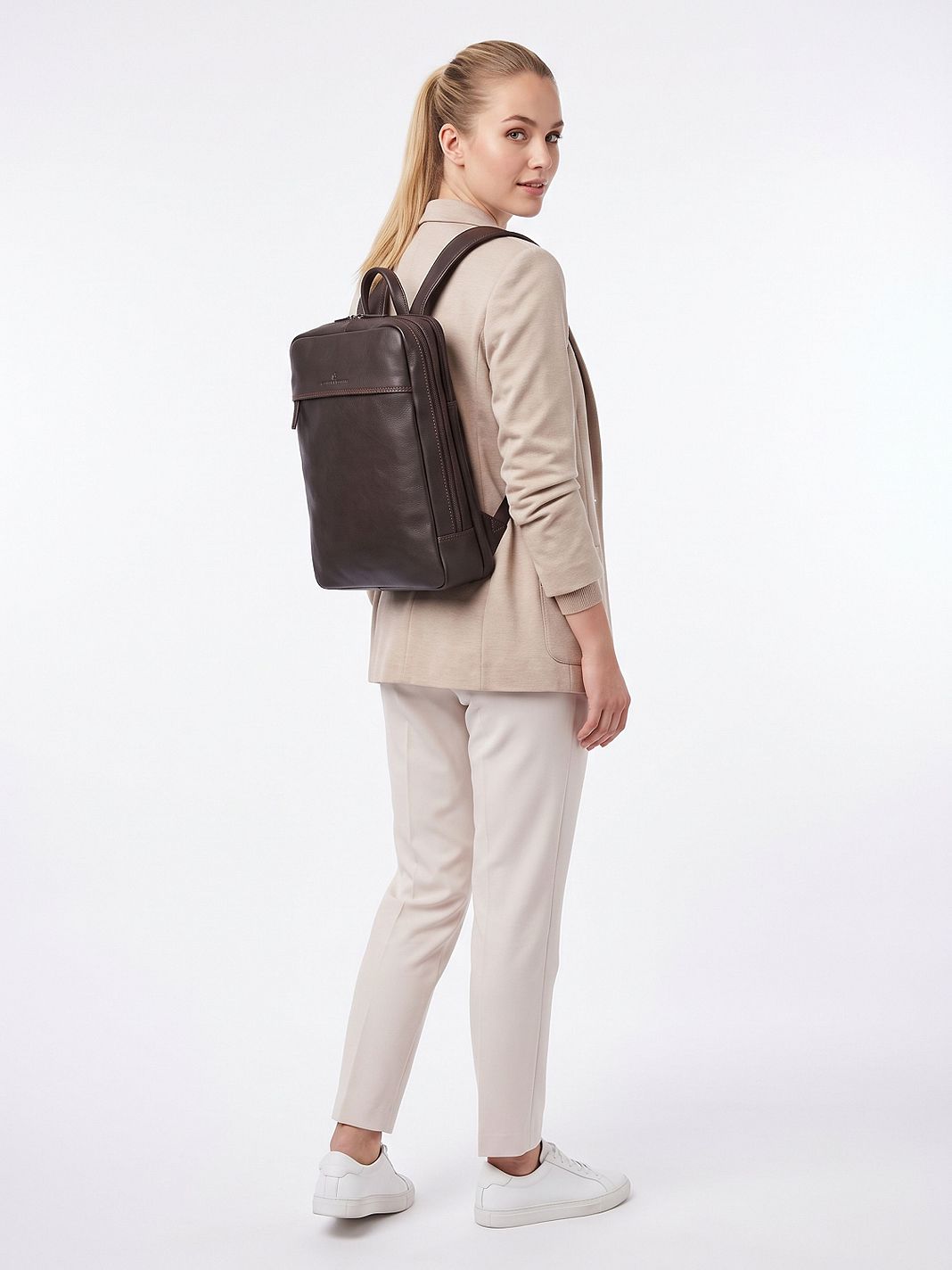 Castelijn & Beerens Daypack RFID-beskyttelse Læder 42 cm Laptoprum