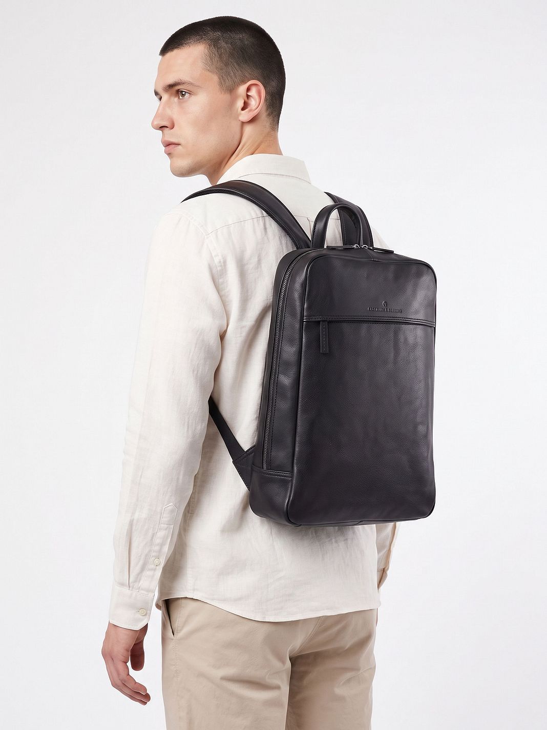 Castelijn & Beerens Daypack RFID-beskyttelse Læder 42 cm Laptoprum