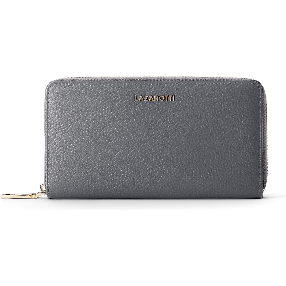 Lazarotti Portafoglio Bologna in pelle XL con chiusura a zip perimetrale, 19 cm Lazarotti Portafoglio Bologna in pelle XL con chiusura a zip perimetrale, 19 cm