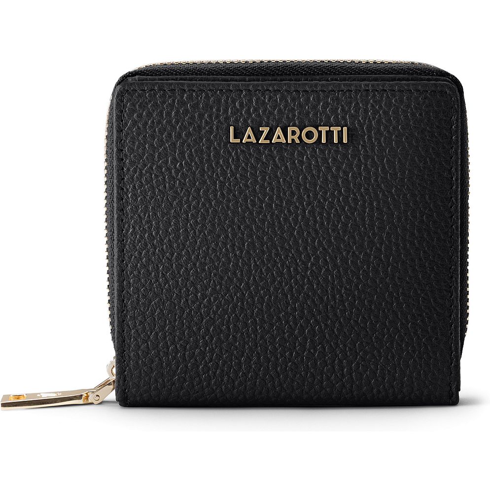 Lazarotti Portafoglio Bologna in pelle, medio, con chiusura a zip perimetrale, 10 cm