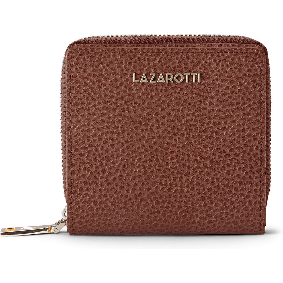Lazarotti Portafoglio Bologna in pelle, medio, con chiusura a zip perimetrale, 10 cm Lazarotti Portafoglio Bologna in pelle, medio, con chiusura a zip perimetrale, 10 cm