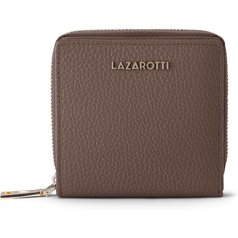 Lazarotti Portafoglio Bologna in pelle, medio, con chiusura a zip perimetrale, 10 cm Lazarotti Portafoglio Bologna in pelle, medio, con chiusura a zip perimetrale, 10 cm